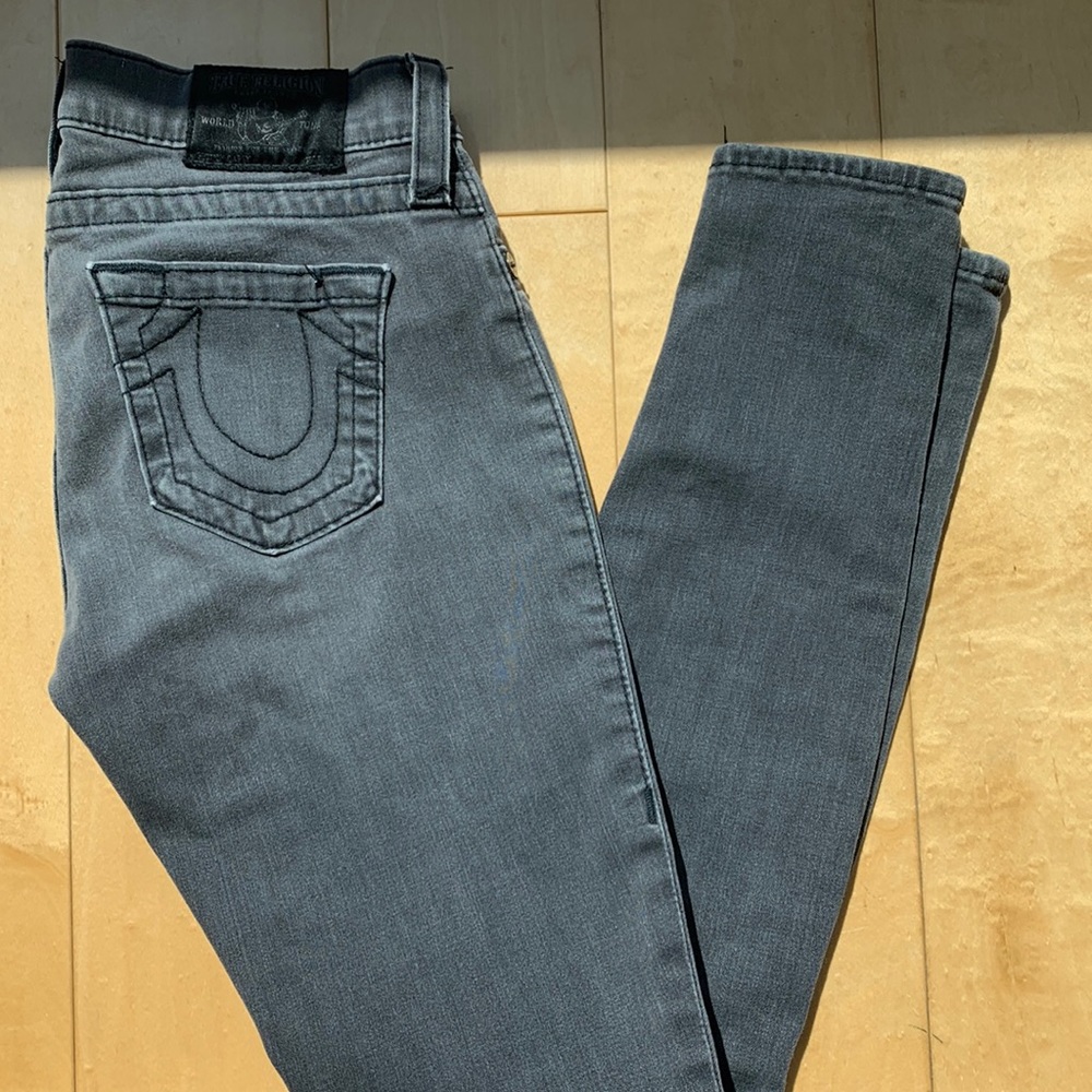 True Religion Casey gray skinny jeans